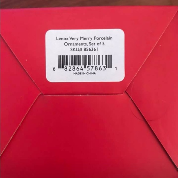 🎉NIB Lenox Christmas Ornaments Set of 5 Porcelain - Picture 6 of 8